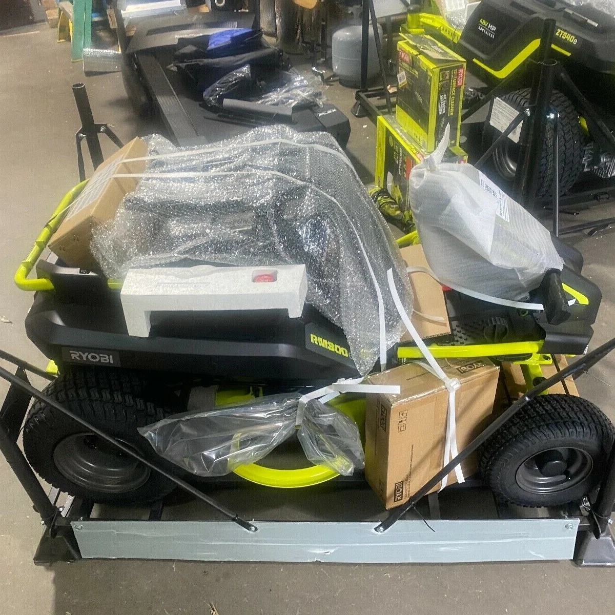 

Factory Authentic New Outdoor Activities Ryobis 30in. 50Ah / 38 in. 75 Ah Battery Electric Riding Mower