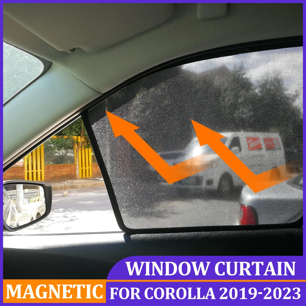 

Магнитные автомобильные солнцезащитные занавески для Toyota Corolla 2023 2022 2021, солнцезащитные занавески на боковые окна для Corolla 2019 2020, аксессуары