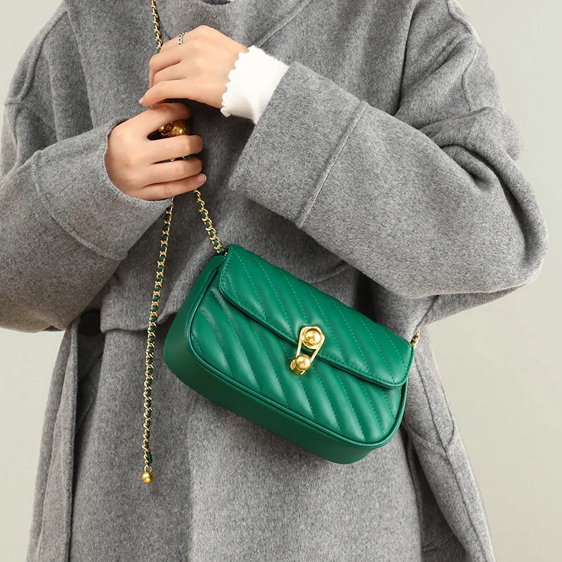 

Paparazzi Korean style shoulder bags for women girls Genuine leather fashion lock Crossbody bags 2022 summer trend female bag
