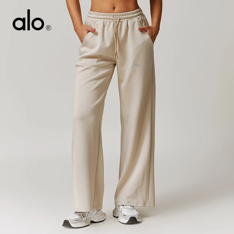 Женская одежда для йоги в стиле ALO драпированные спортивные брюки абрикосового