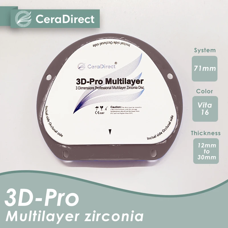 

Ceradirect 3D Pro Multilayer Zirconia AG System(71mm)——for Dental Lab CAD/CAM