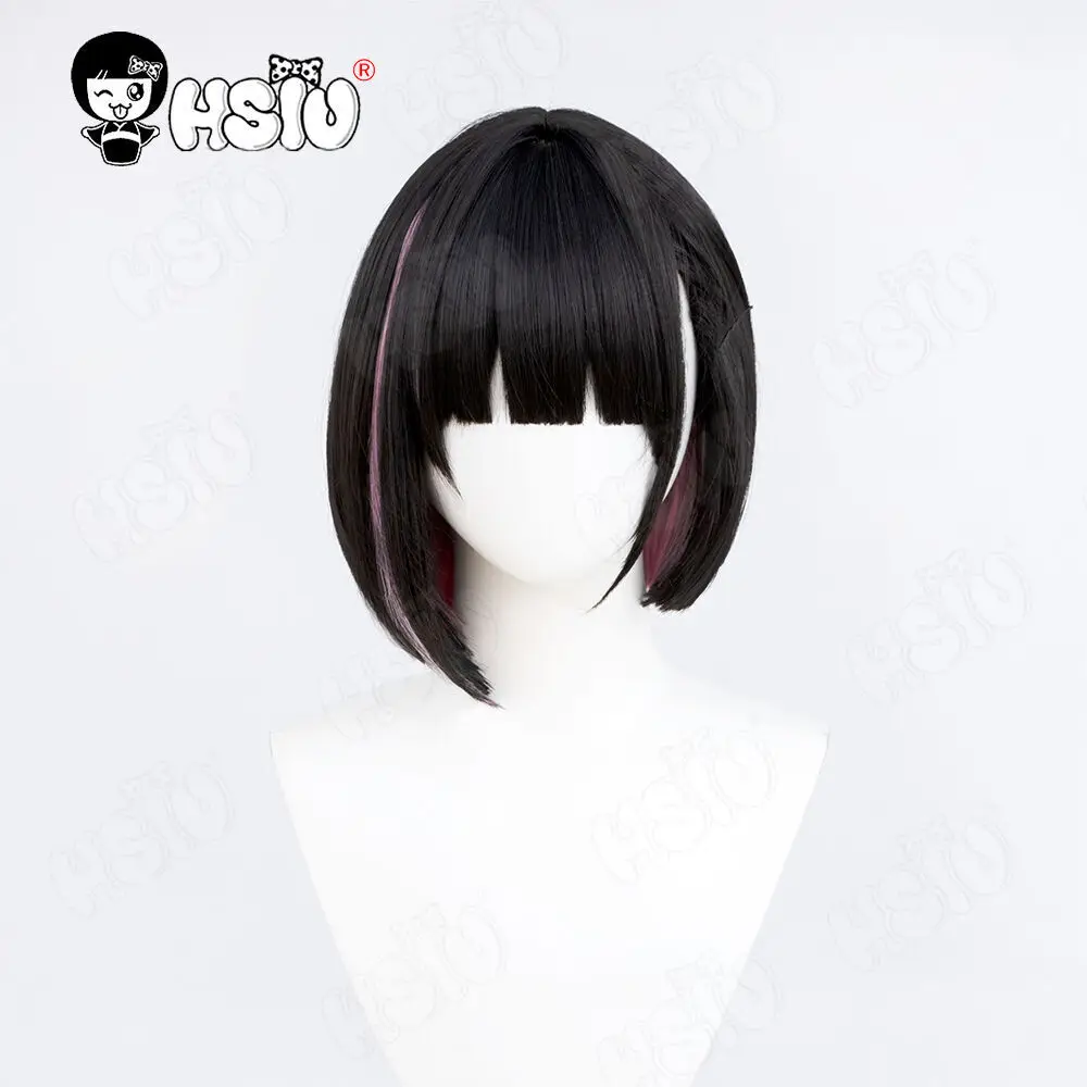 Kyoyama Kazusa Cosplay HSIU 35CM Черный комбинированный розовый коротковолосый синтетический