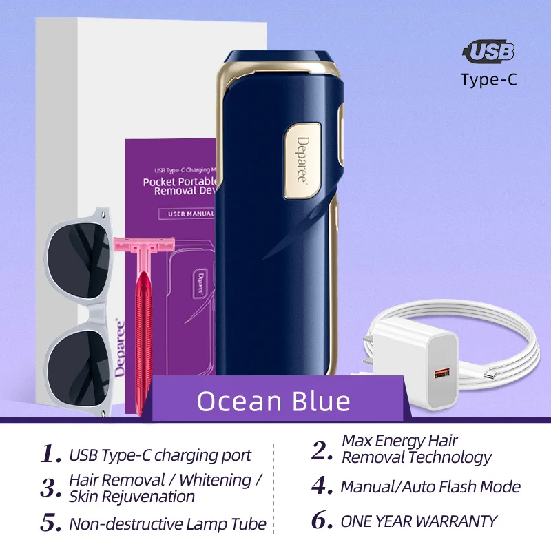 

2022 Newest IPL Hair Removal Device Laser Epilator Mini Portable Permanent Househeld Laser Depilador