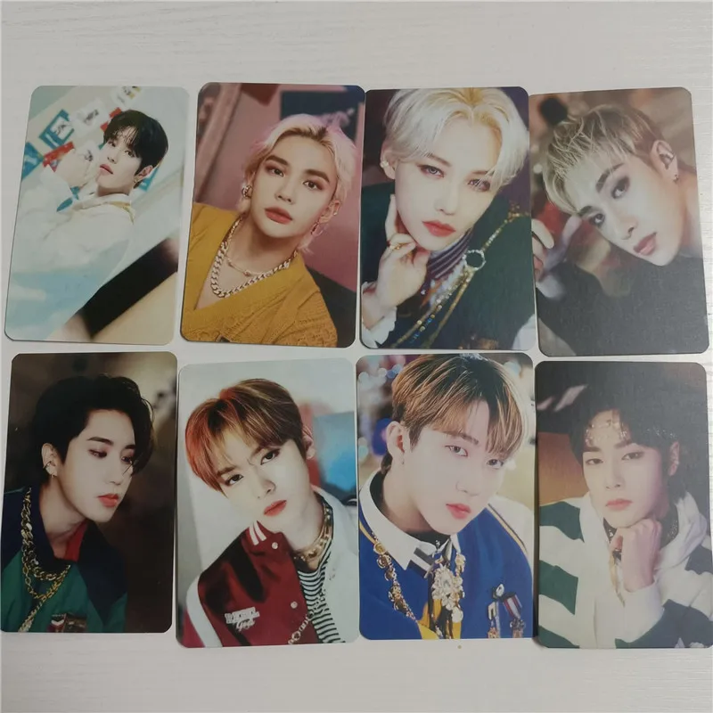 

8pcs/set KPOP Stray Kids Photocard LOMO Card Double Sides Postcard Bang Chan Hwang Hyun-Jin Felix Seung-min Fans Collection Gift