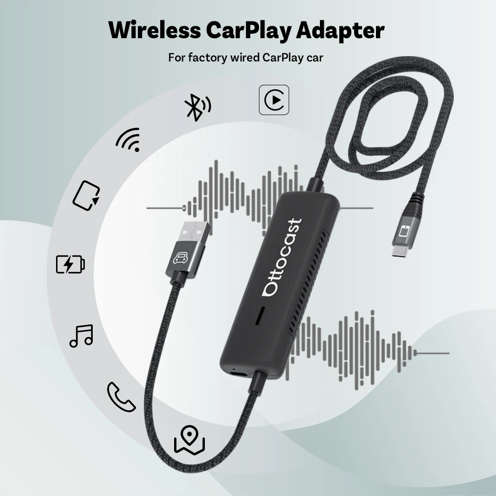 カーナビ Ottocast Mirrortouch Car Adapter Ottocast Mirror Touch Wireless CarPlay Android Screen Mirror