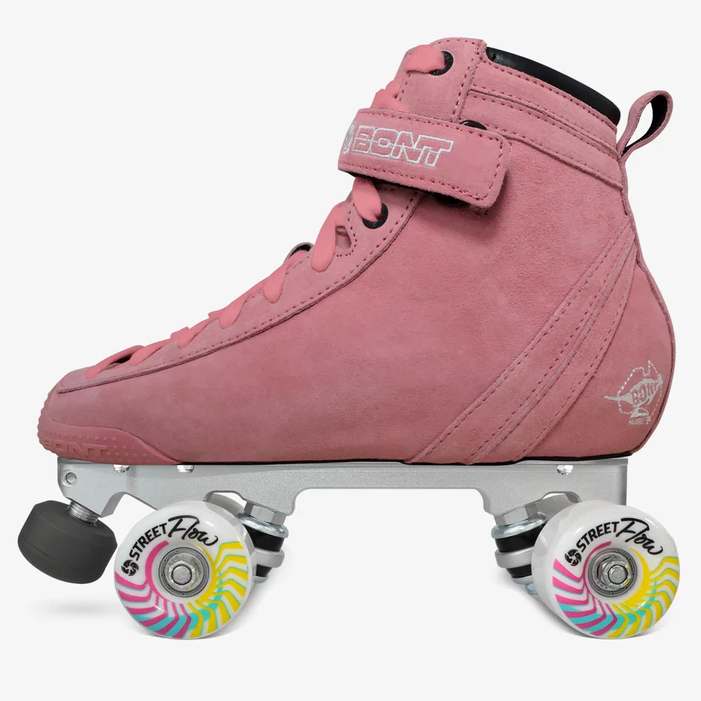 BONT ParkStar Pink Suede Roller Skates Quad skates Park skates Liftstyle skates Package Street Skates Park Skates Jam Skates