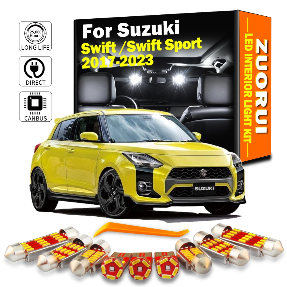 

ZUORUI 9Pcs Canbus LED Interior Light Kit For Suzuki Swift For Swift Sport 2017 2018 2019 2020 2021 2022 2023 Car Accessories