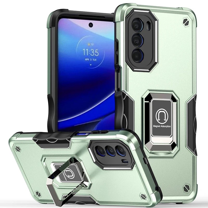 

Luxury Shockproof Case For Motorola G52 X30 G41 G31 G71 G51 Edge 20 G200 Magnetic Ring Stand Motorola G60 G60S E40 E20 E30 Cover