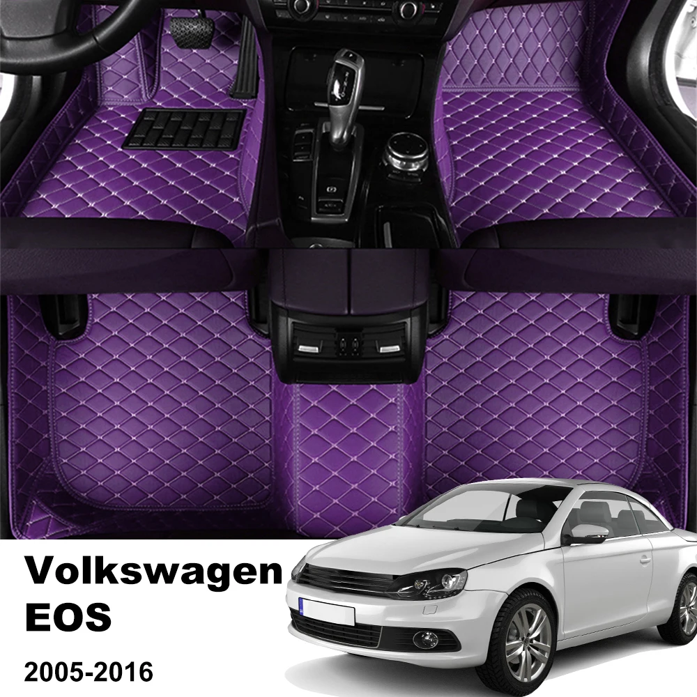 

Car Floor Mats For Volkswagen EOS 2005-2016 Floor Leather Waterproof Accessories Cover Auto Carpets Floor Liners