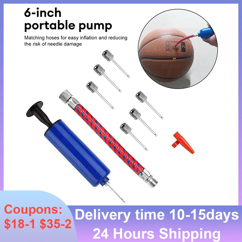 

10pcs/set Ball Pump Handheld Ball Air Pump Durable Balloon Volleyball Basketball Ball Inflator Portable Ball Inflating Pump Tool