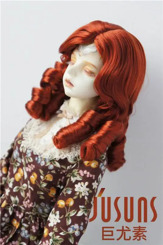 Фото JD324 1/3 Pretty BJD синтетический мохеровый парик для SD вьющихся волос для размера 8-9 дюймов окружность головы 20,5-23 см аксессуары для кукол №5
