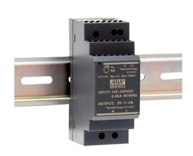 HDR-30-12 AC-DC Сверхтонкий источник питания на DIN-рейке; Диапазон входного напряжения 85-В переменного тока; Выход 12 В постоянного тока на 2 а; Pass LPS