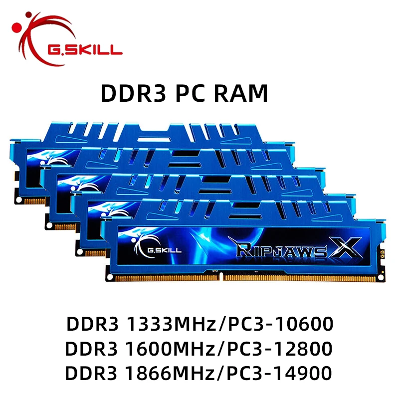 

Память для настольного компьютера G.SKILL DDR3 4 ГБ 8 ГБ 1333 МГц 1600 МГц 1866 МГц 240 контактов 1,5 В ОЗУ