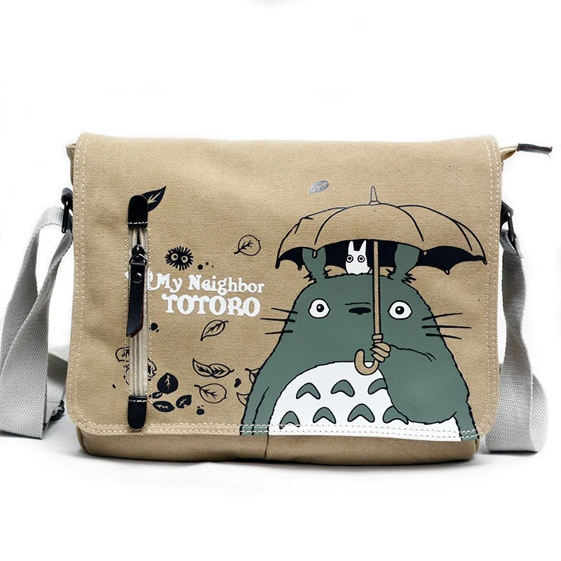 

Anime Shoulder Bag Hayao Miyazaki My Neighbor Totoro Shoulder Bag Totoro Cotton Canvas School Bag Role Playing Christmas Gift