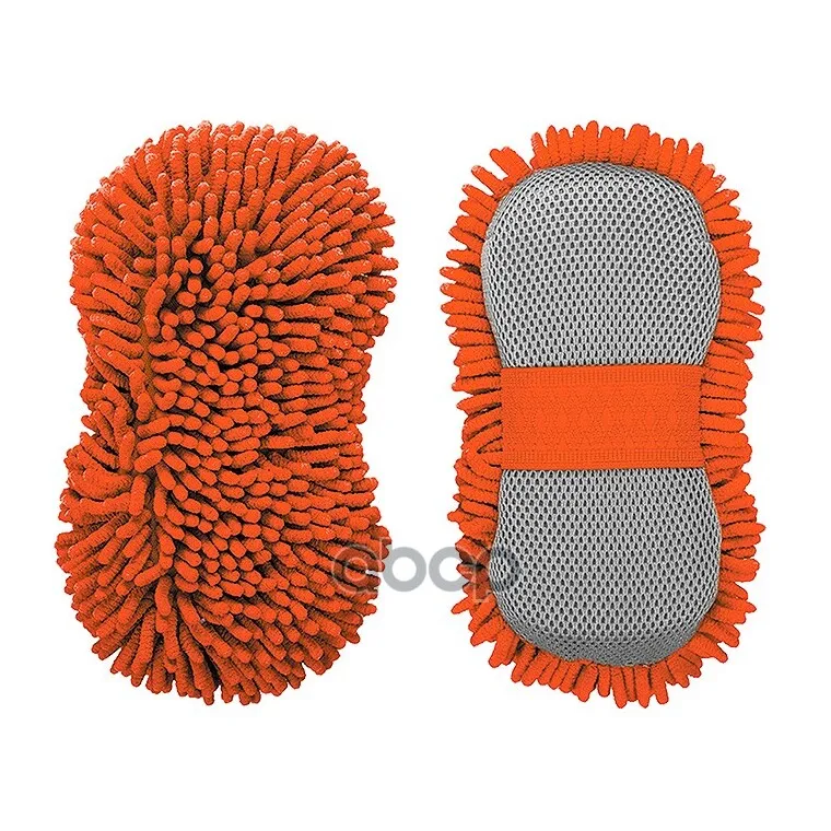 Комбинированная Губка Из Микрофибры Для Мойки Автомобиля, Красная, 24х12 См ZiPOWER арт. PM0270