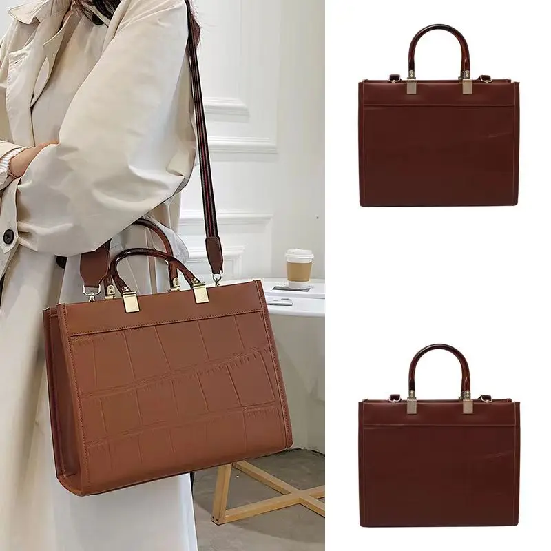 

New Women's Bag Luxury Brand Design Large Capacity Tote Bags Portable Shoulder Underarm Bag Ladies Handbag Purse Composite Bag