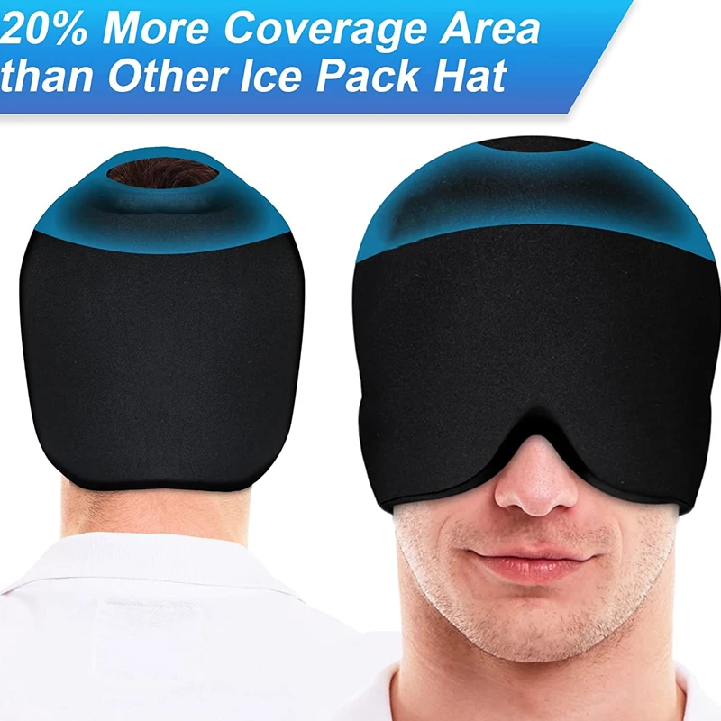 

2022 New Gel Headache Relief Cap Cold Hot Therapy Migraine Wearable Therapy For Chemo Sinus Neck Wrap Pain Relief Stress Massage