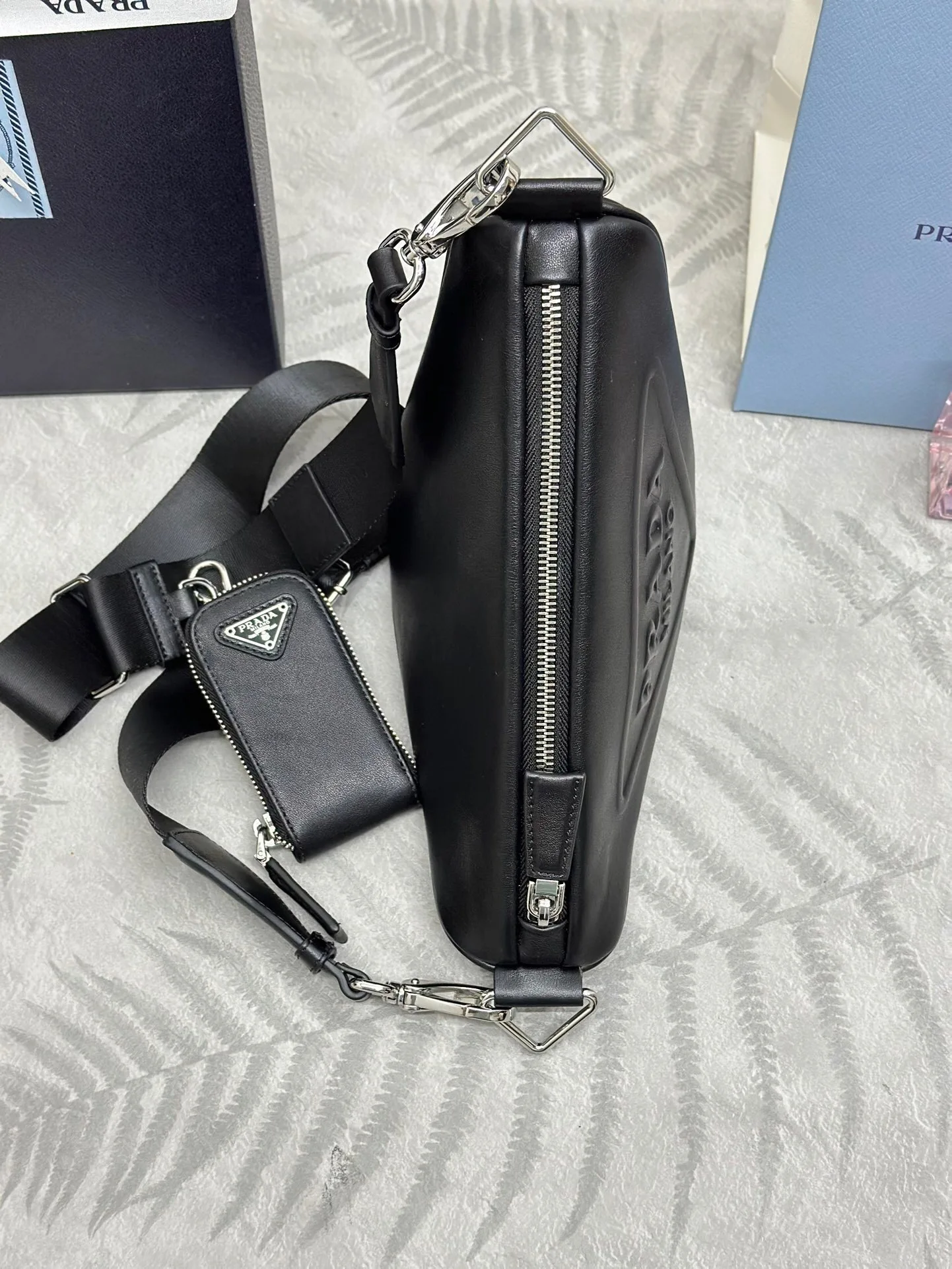 Женская Маленькая Сумка Кроссбоди Из Коровьей Кожи В Стиле Prada