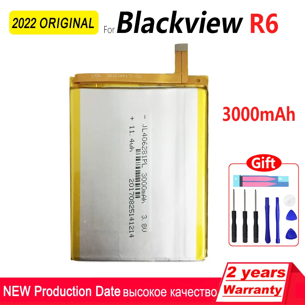 100% Оригинальный аккумулятор R6 3000 мА · ч дл Blackview R 6 высококачественные