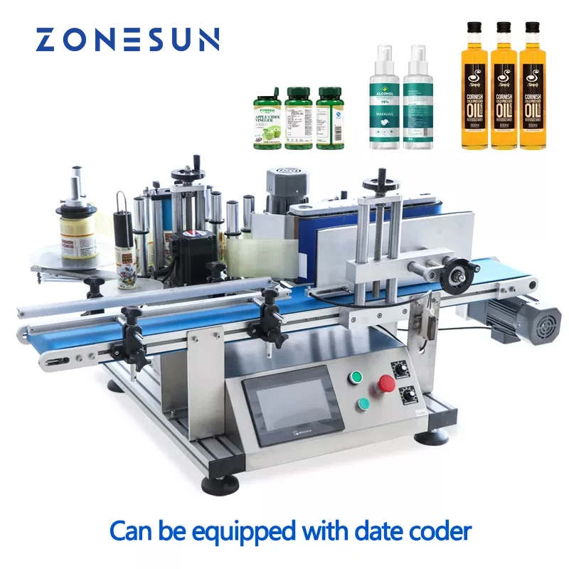 ZONESUN полностью автоматический настольный аппликатор для этикеток пластиковый