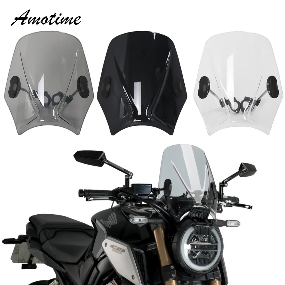 

Motorcycles Custom Compact Sport Wind Deflector Retro Windshield Universal For KAWASAKI SUZUKI YAMAHA HONDA BMW DUCATI ZONTES