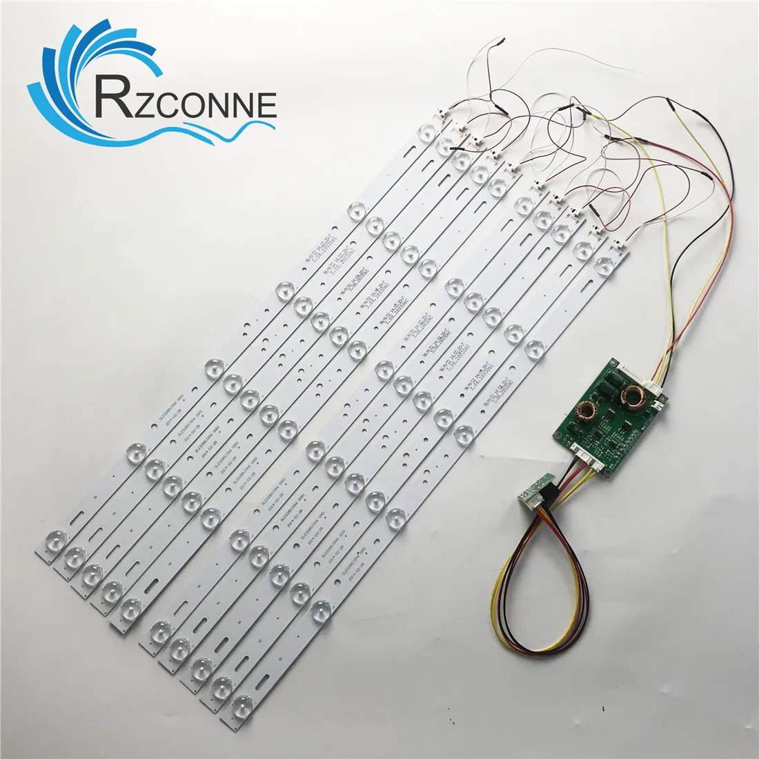 10pcs 514mm LED Backlight strip 6 Lamps Lens kit Board Flite