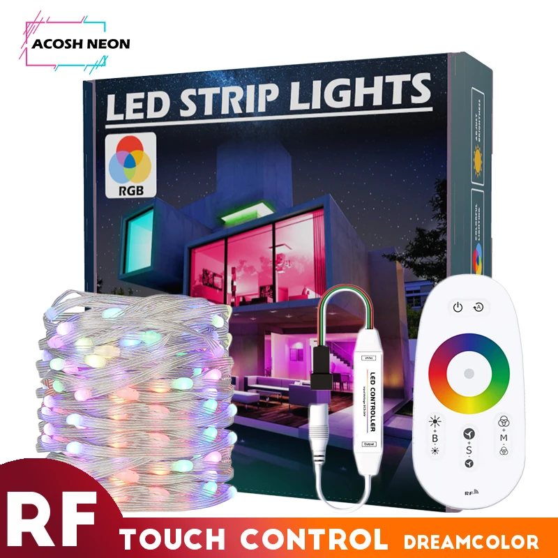 

20M Curtain String Lights With Touch Remote Waterproof Copper Wire String Lights 200LED Addressable Wall String Lights For Home