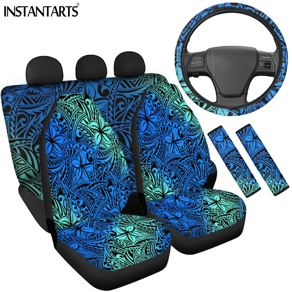 Автомобильное сиденье INSTANTARTS Haikyuu с анимационным принтом, полный комплект, удобные нескользящие чехлы на руль для большинства автомобилей