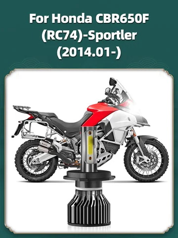 1 шт. светодиодная мотоциклетная фара для Honda CBR650F (RC74) - Sportler (2014 2015 2016 2017 2018-2023) 6000K 10000LM H4 мотоциклетная фара
