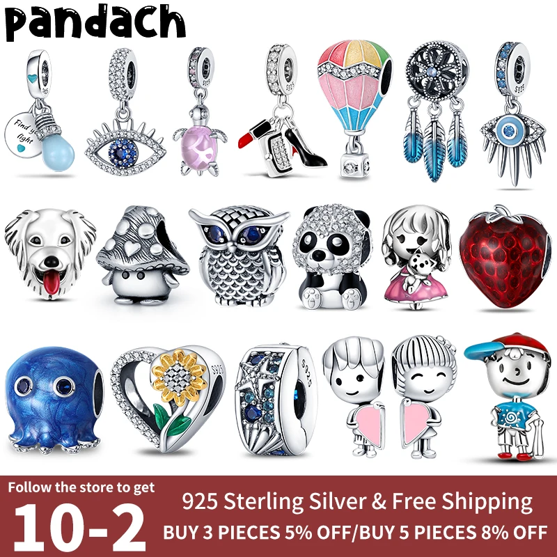 

2023 New 925 Sterling Silver Charms Beads Fit Pandora Bracelet DIY Jewelry For Women Pendants Girl Birthday Gift