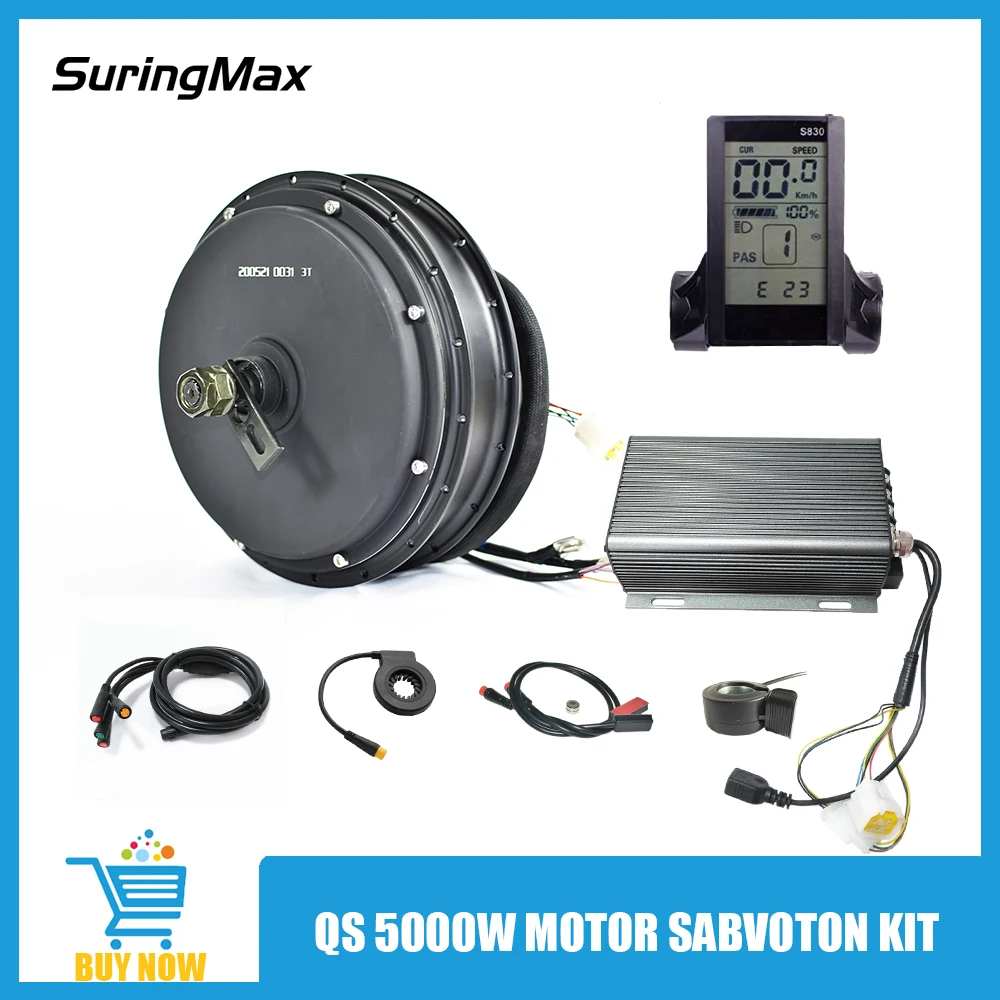 

QS 5000w Hub Motor Kit 72v QS205 150MM E Bike Conversion Electric Motorcycle Bicycle Bldc Brushless Ebike Parts