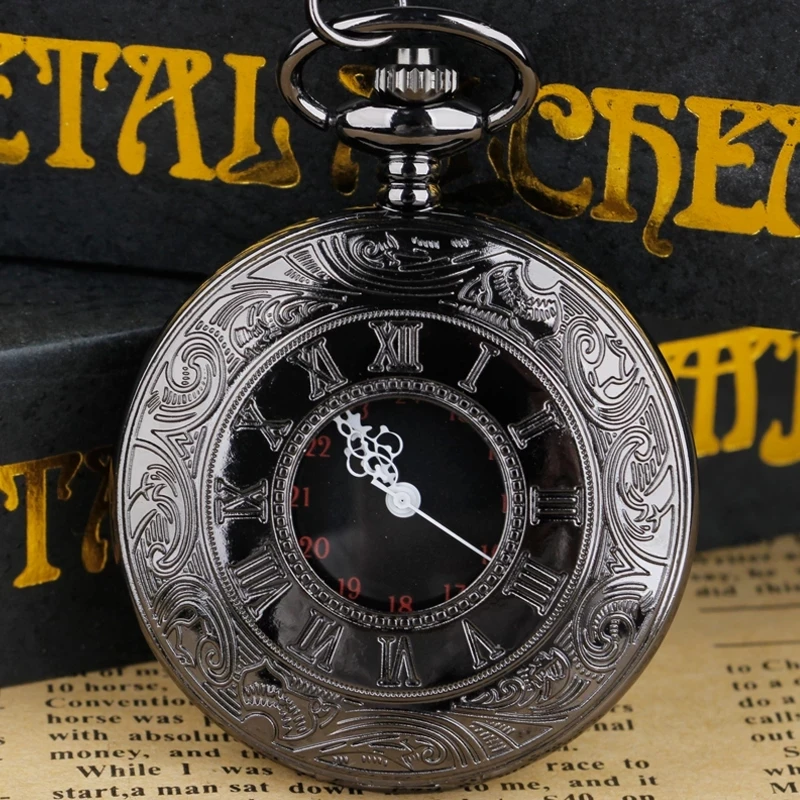 

Hot Selling Classic Roman Numerals Pocket Watches For Men Women Steampunk Vintage Pendant Chain Clock Gifts reloj de bolsillo