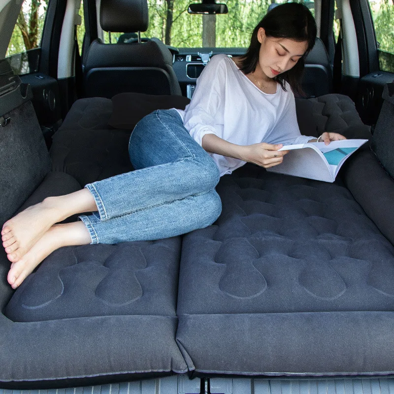 Suv Trunk Travel Car Inflatable Bed Suvcar Dual Purpose Car Bed Car Travel Bed Middle Mattress Camping Bed Dual-Purpose Car Bed