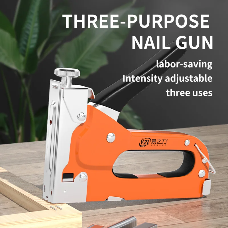 Woodworking Tools 3 Use manual nail gun air nail nail gun U-shaped nail grab device oil painting photo frame Martin gun