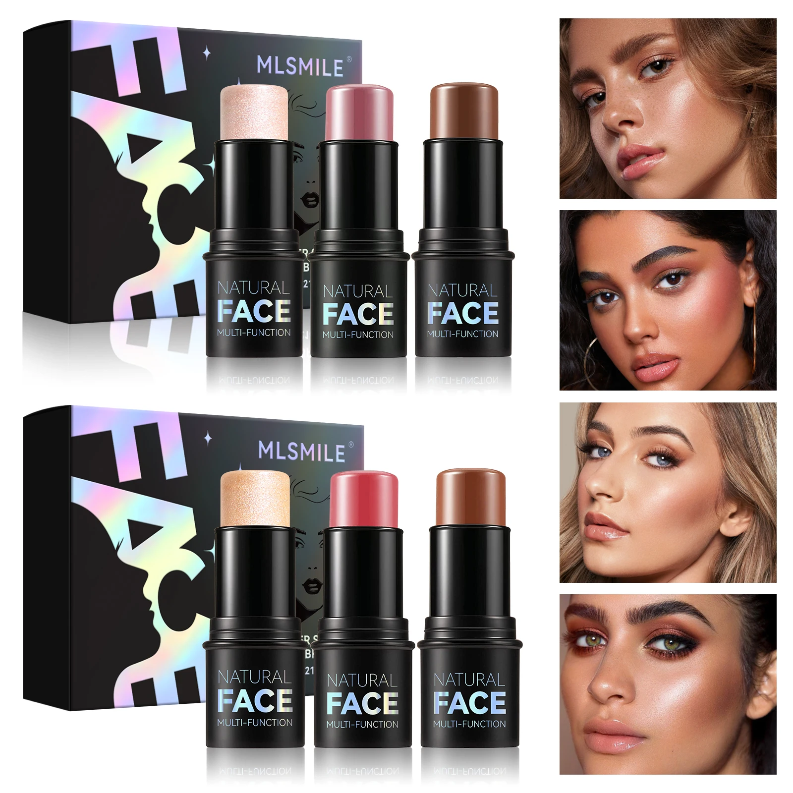 Хайлайтер и контурная палочка | 3D скульптурирование Осветление ЛИЦА Гладкая