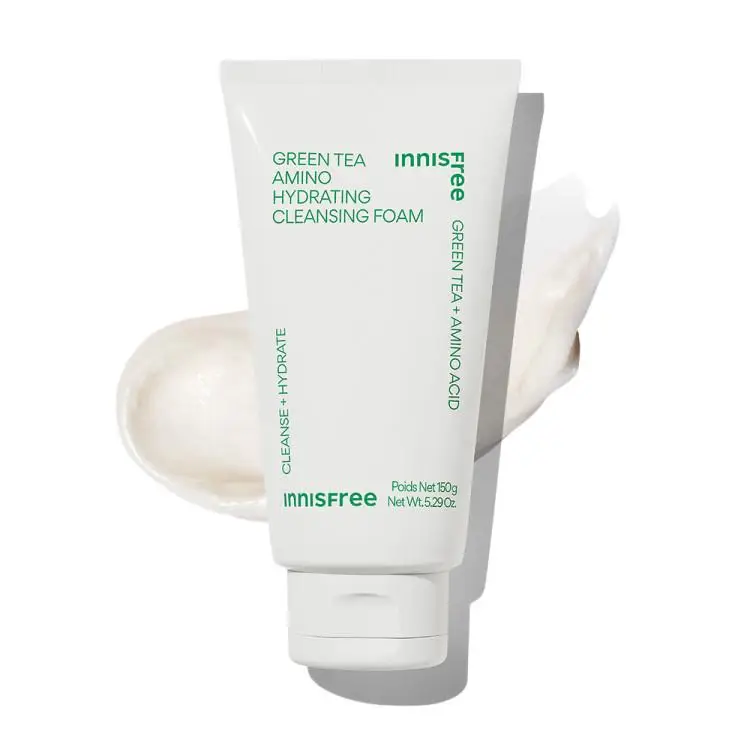 Innisfree Green Tea Amino Moisture Очищающая пенка для умывания 150 мл 1 штука Корейская косметика