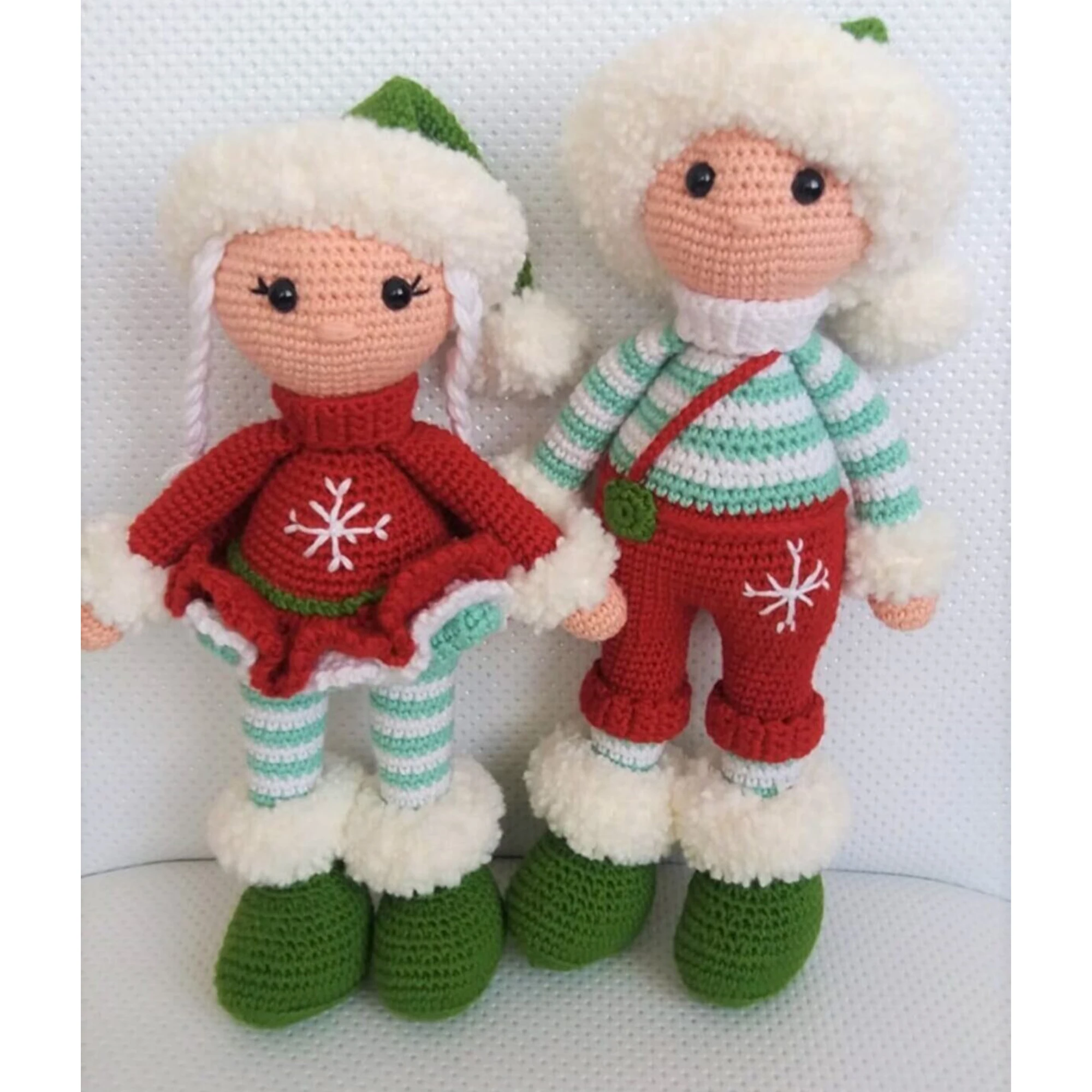 

Amigurumi Jesie And Josie Organic Knitting Toy Handmade Baby Doll Toys For Sale Sleeping Companion Sweet Dolly