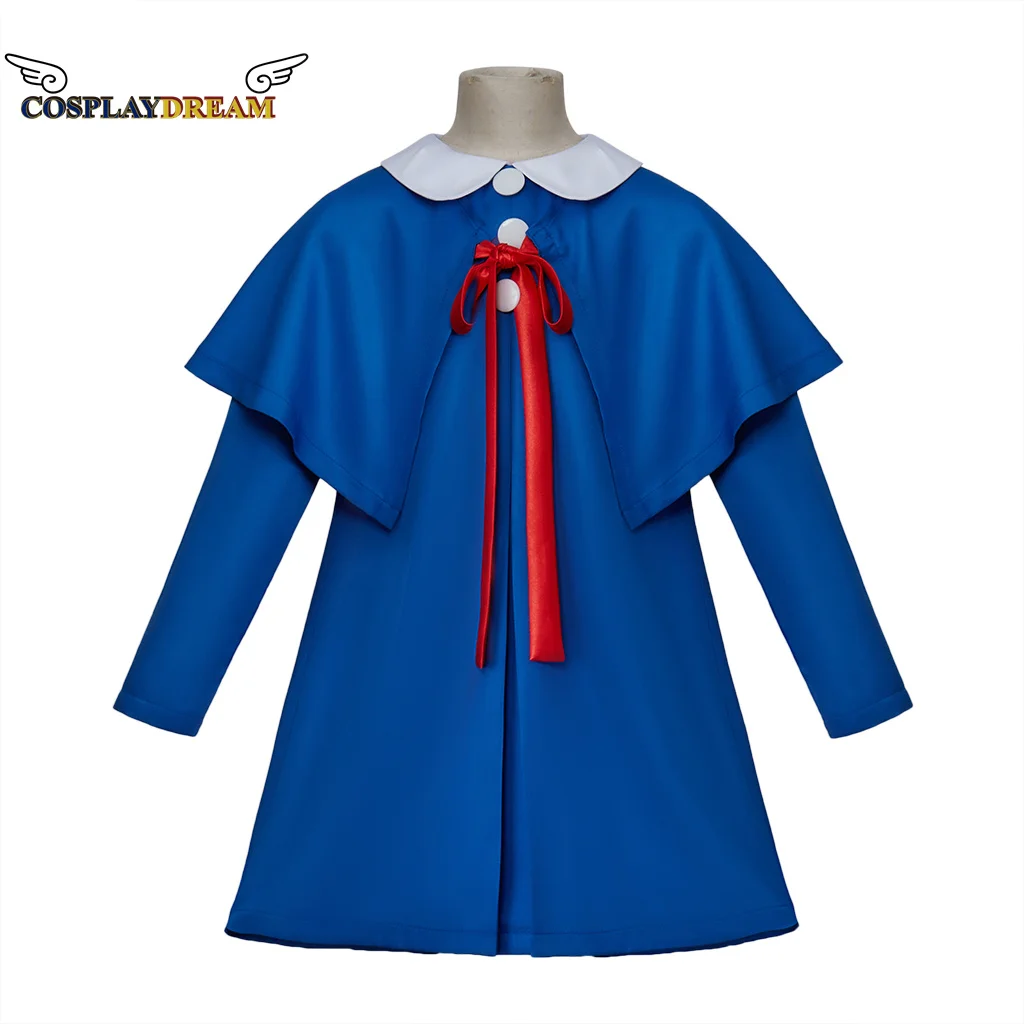 Cosplay Costume Madeline Dress Children Cloak Blue Lapel Dress For Girls