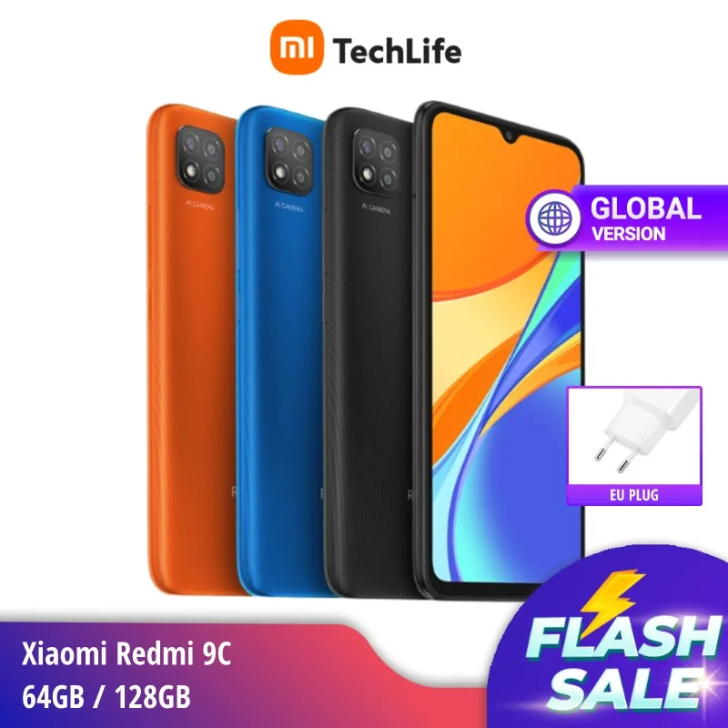 Смартфон Xiaomi Redmi 9C 32 ГБ/64 Гб/128 ГБ Android аккумулятор 5000 мАч MediaTek Helio G35 - купить по