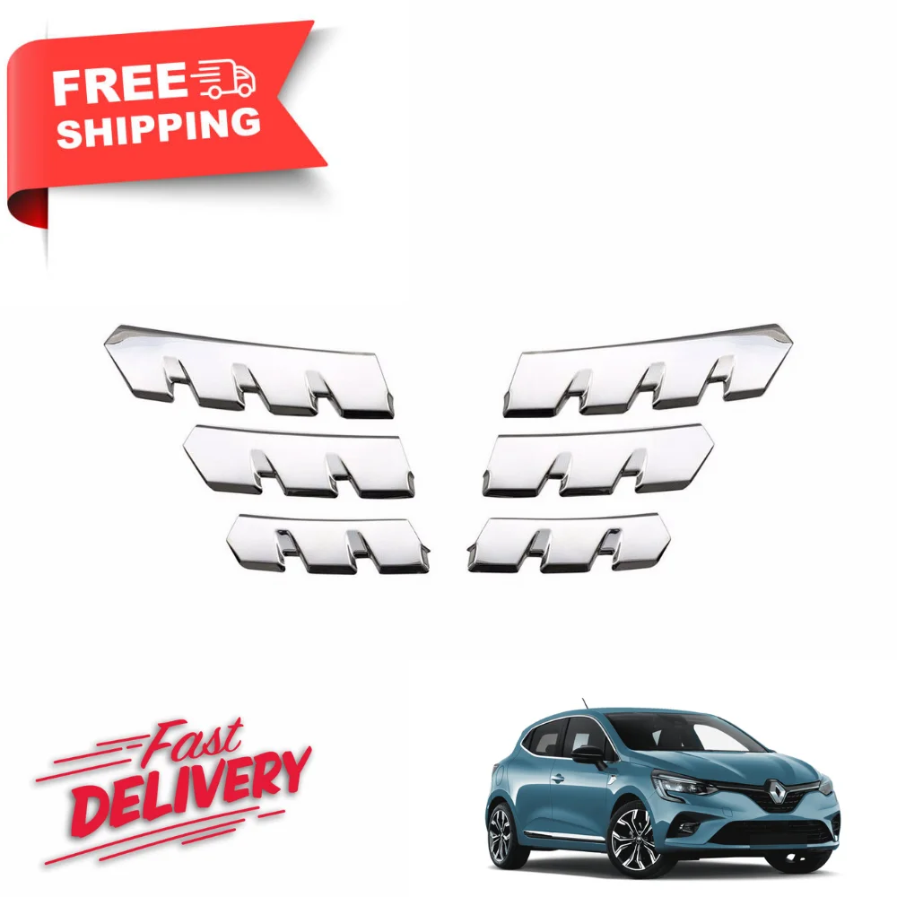 

For Renault Clio 5 HB 2020 and Post Front Grille 6 Piece Chrome Styling Car Accessories Car Exterior Accessories Styling tuning