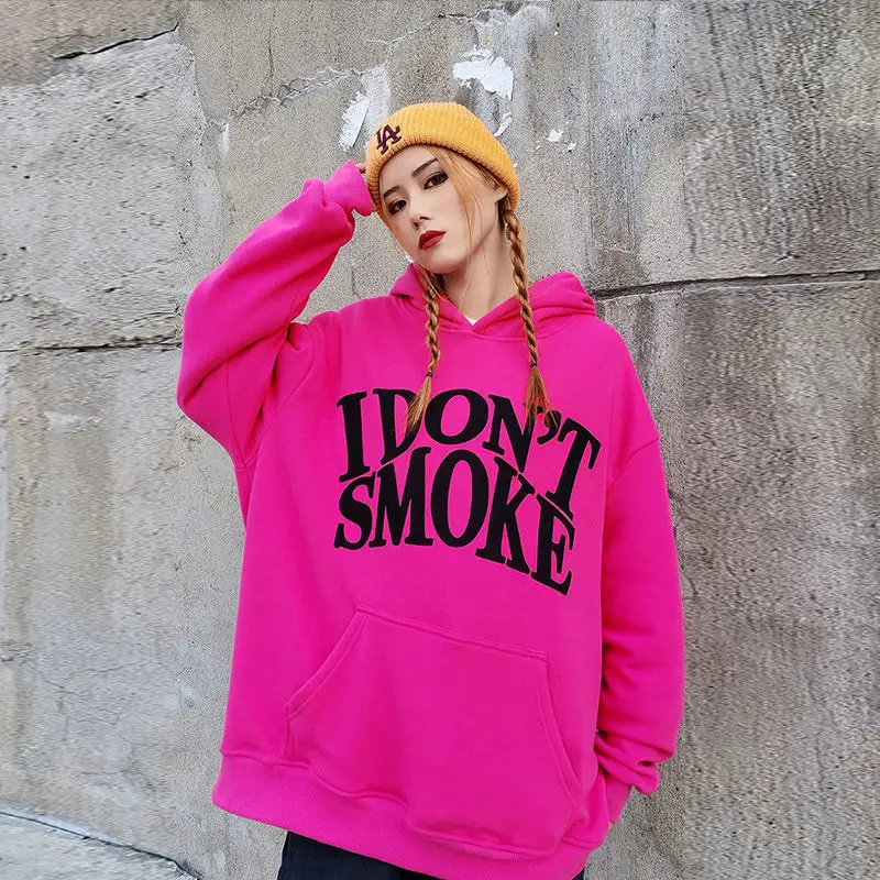 

COCOA Letter Printed Sweatshirts Women Harajuku Oversized Hoodie Hip Hop Hooded Hoody Y2k Outfit 2022 New Women's Clothing