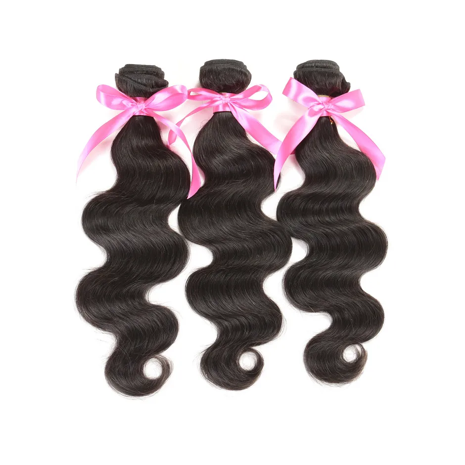 

Malaysian Body Wave Virgin Hair Extension 100% Unprocessed Human Hair Bundles Free Shipping No Tangle Nature Color