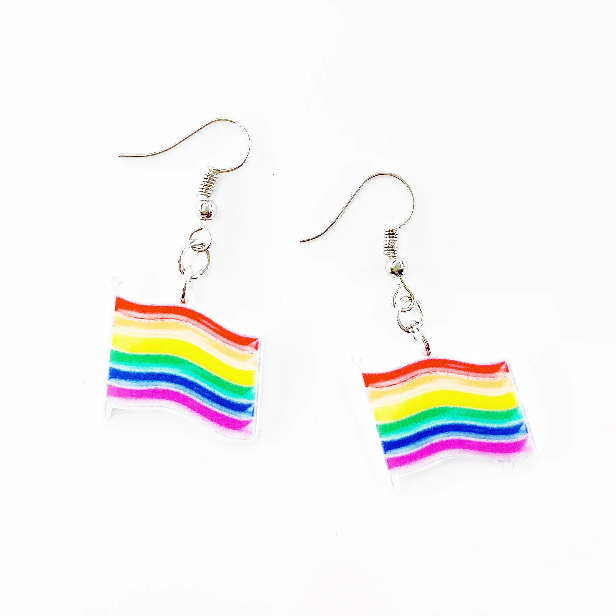 

Acrylic Earring For Women LGBT Flag Drop Earrings Jewelry Custom Gay Lesbian Pride Encourage Acrylic Earring Fun Cute Girls Gift