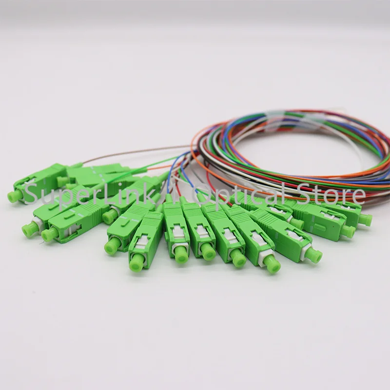 Cena Free Shipping 10 PCS/Lot 1X16 PLC Fiber Optic Splitter Color SC/APC SM 0.9mm G657A1 PVC 1m FTTH Fiber Optic Splitter Unequal
