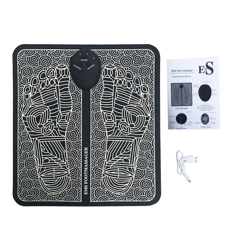 

EMS Massageador Eletrico Tens Foot Massager Machine Muscle Stimulator Acupressure Mat Cushion Blood Circulation Acupunctur Pad