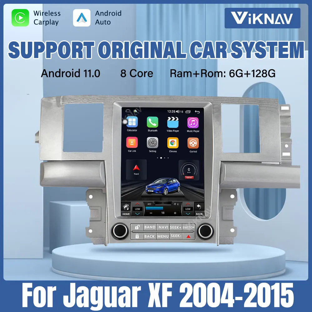 

For Jaguar XF 2004-2015 Android Car Radio GPS Navigation 128G 12.1 Inch Multimedia Player Auto Stereo Receiver Touch Screen