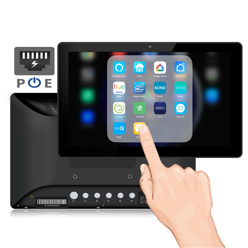 10 inch Wall mount PoE Android Tablet pc (Rooted, open source, universal adb driver, RK3288, 2GB-16GB, Serial port, USB, wifi)