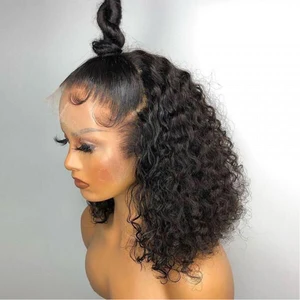 Asteria Hair Curly Bob Wigs For Women Human Hair Cheap Brazilian Natural Hair Deep Water Wave 13x4 T