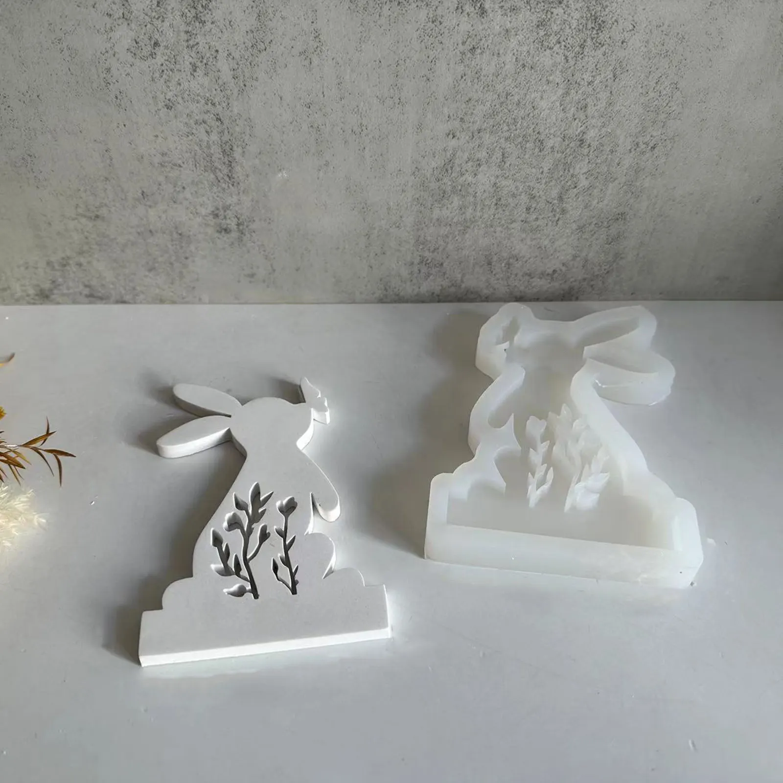 Форма для подсвечника с пасхальным 3D кроликом