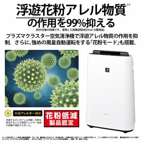 Увлажнитель воздуха Sharp Plasmacluster 7000 Standard на 13 татами / Очиститель 23 2019 Модель Белый